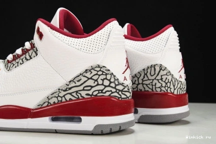 Jordan 3 Red” “Cardinal  Air Retro 0721